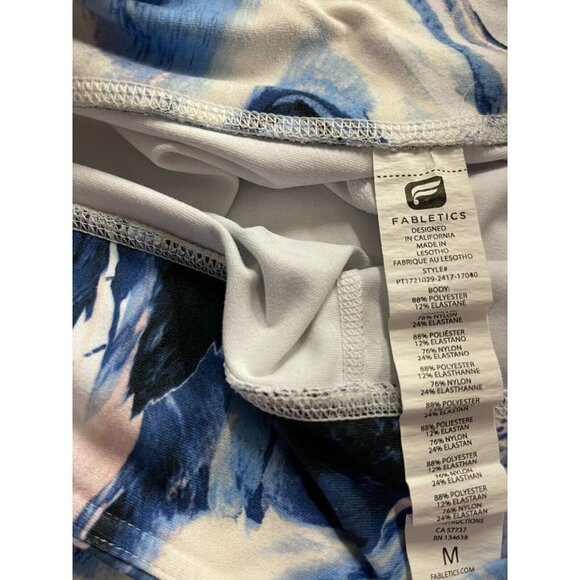 Fabletics Medium Swirl Print Leggings Mesh Inserts - Picture 10 of 10
